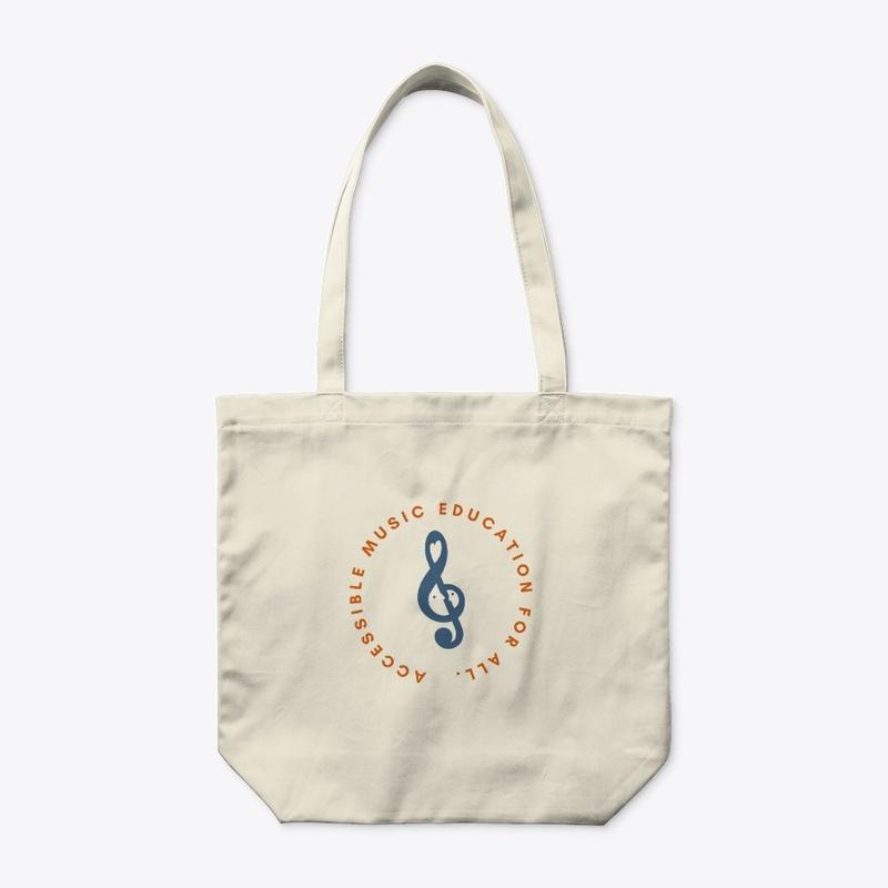 Tote Bag with Circle Design, Cream