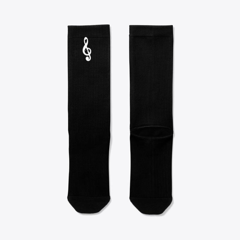 Crew socks with white logo